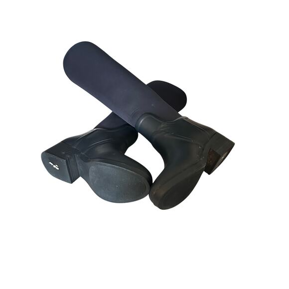 Stewart Weitzman 5050 Over The Knee Boots ($850) Black Leather Size 8.5M - Picture 6 of 11